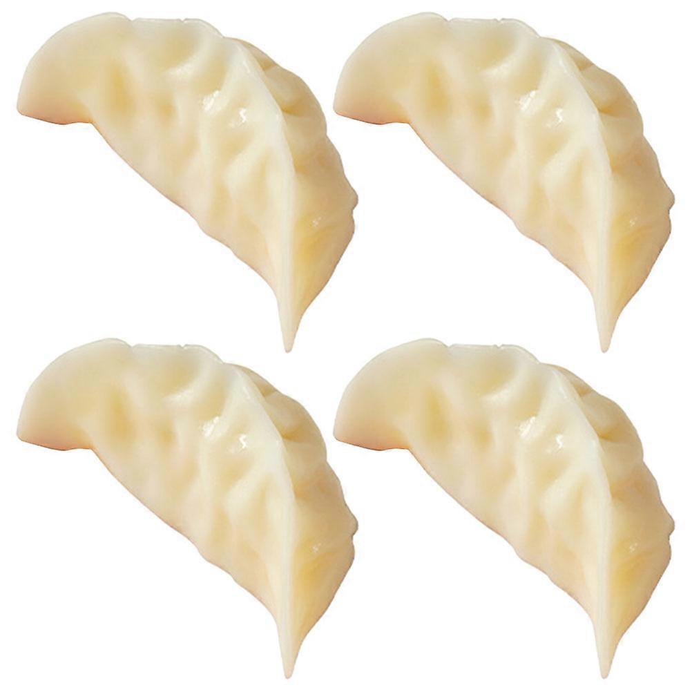 Fake Dumpling Artificial Dumpling Model for Decor 12Pcs Beige PVC