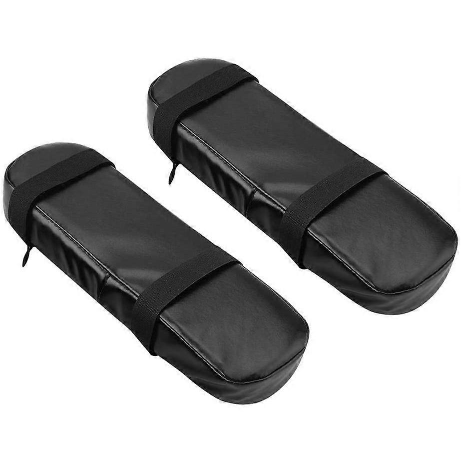 1 Pair of Memory Foam Armrest Pads Soft Office Chair Elbow PU Leather