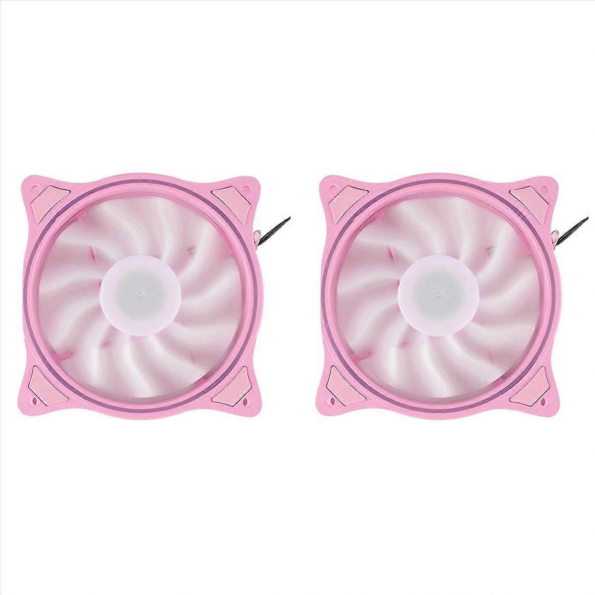 12Cm Pink LED Silent High Wind Volume Computer RGB Cooling Fan