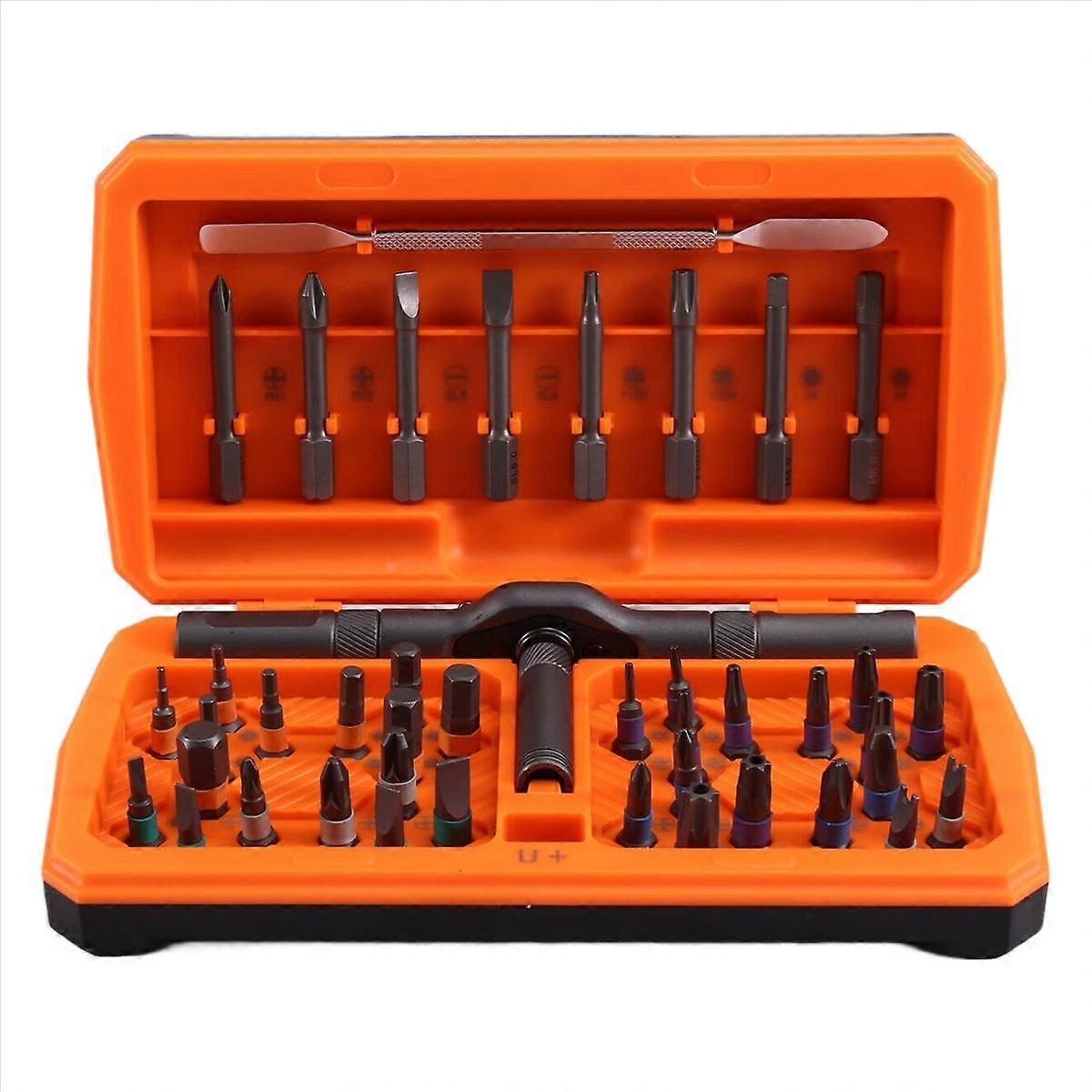 Magnetic Ratchet Screwdriver Set, Precision Bits, Non-Slip Handle, Repair Tool Kit for Electronics Car