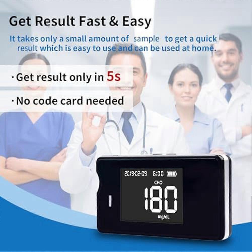 Hemoglobin Tester Kit, Hemoglobin Tester, Cholesterol Test Kit, Uric Acid Test Kit, Contains a Total of 40 Test Strips