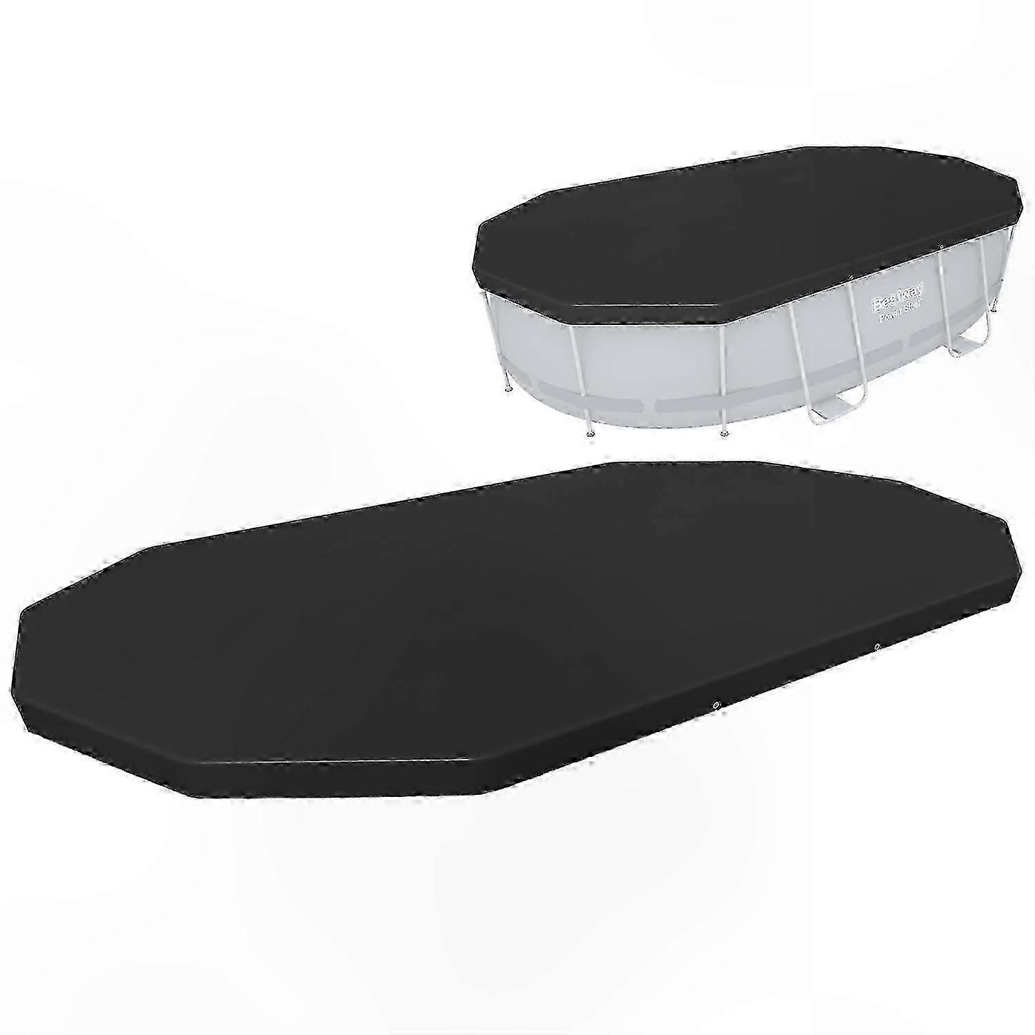 Oval Pool Cover 427x250x100cm for Frame Pools with Durable Design