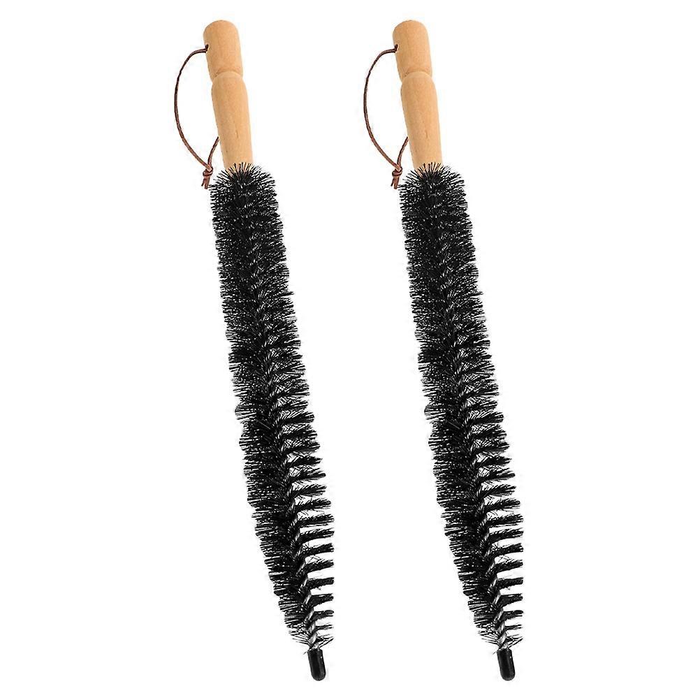 Black Chimney Cleaning Brush Kit for Versatile Cleaning 2Pcs Set