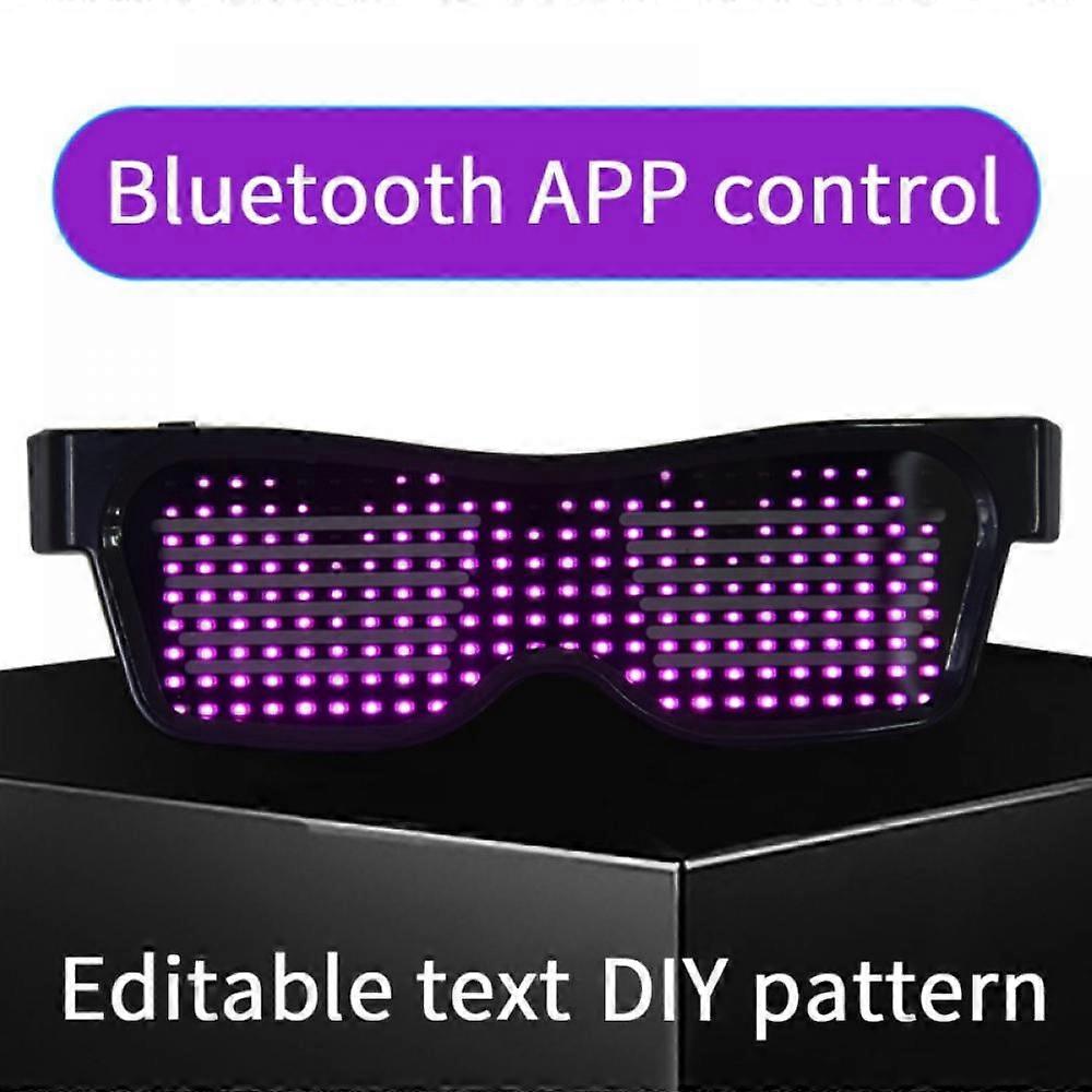 Magic Bluetooth Party Glasses Led by APP Control USB Charging Glasses DIY Application Control