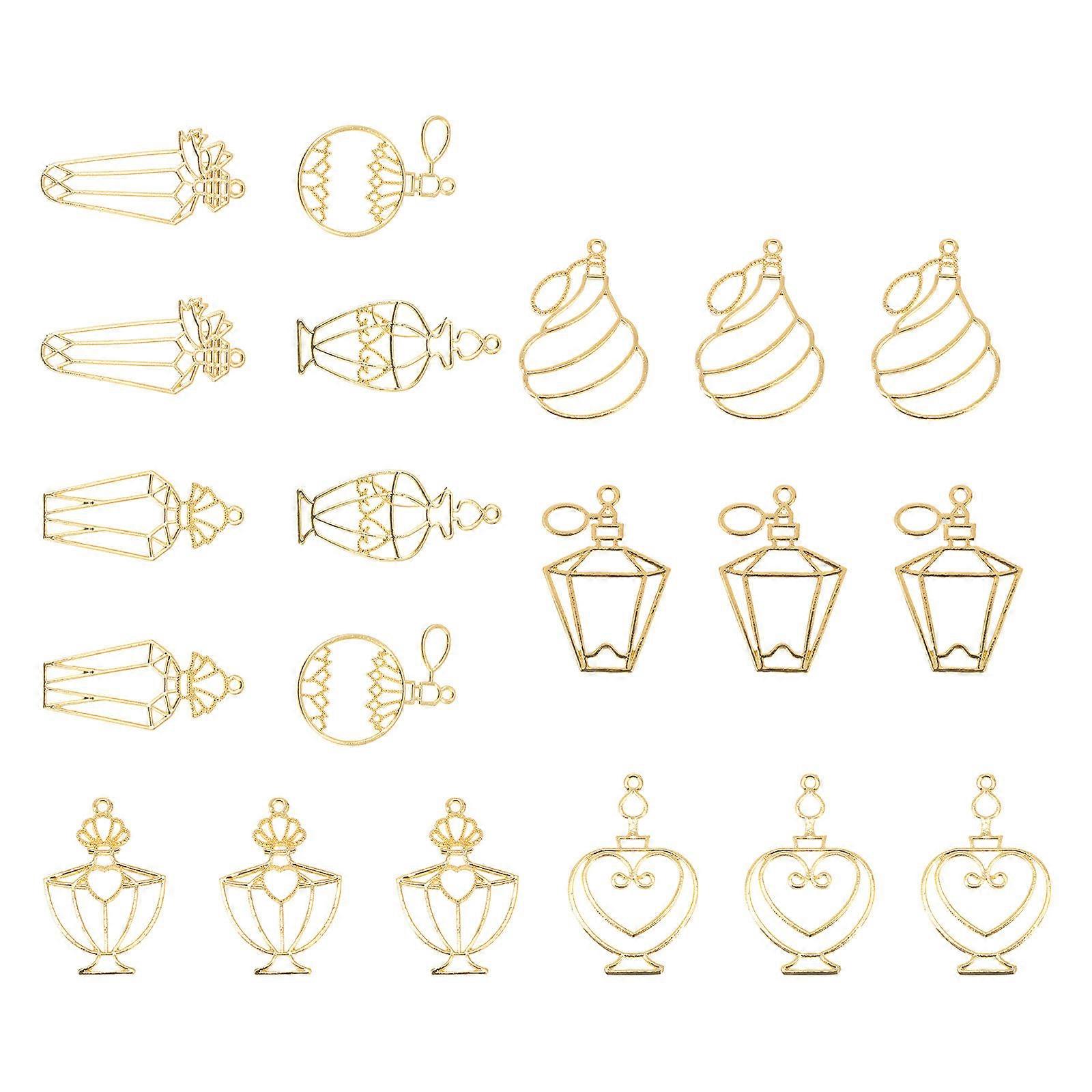 40 Pcs DIY Jewelry Frame Set Hollow Design Ideal For Gift Giving Random Style For DIY Enthusiasts Handmade Projects