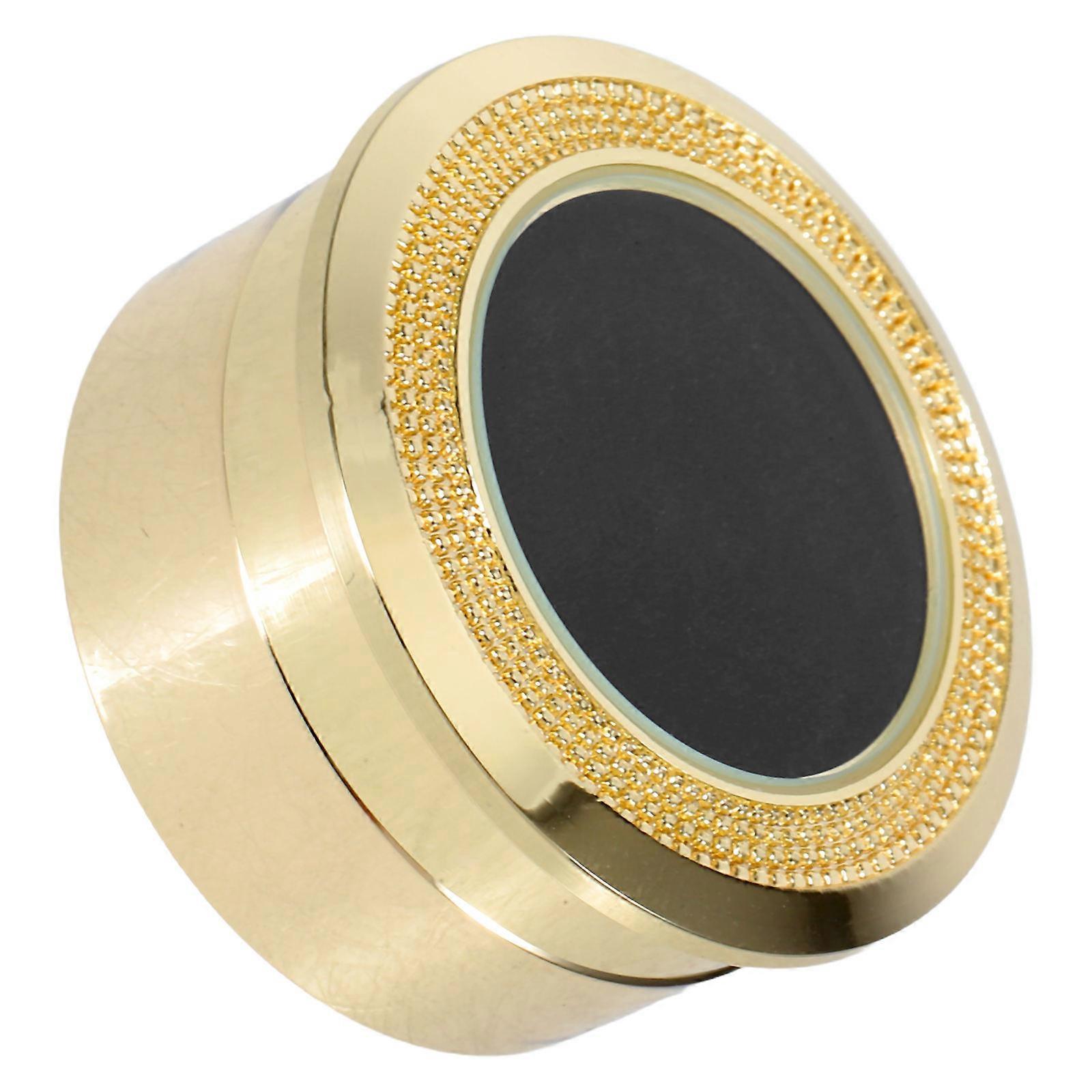 Glass Gemstone Display Box Jewelry Storage Case with Threaded Lid