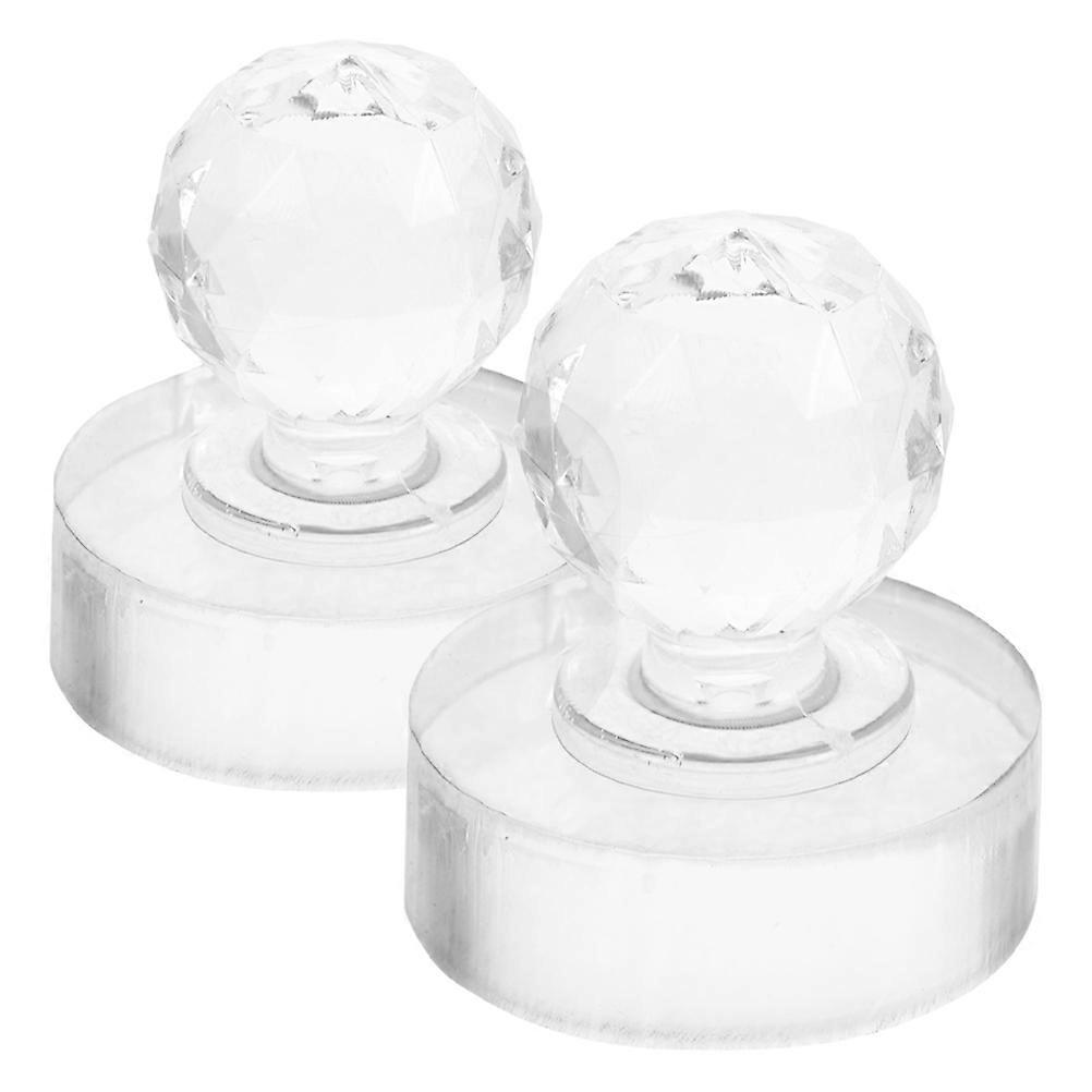 2 sellos de prensado de polvo acrílico para colorete para maquillaje.