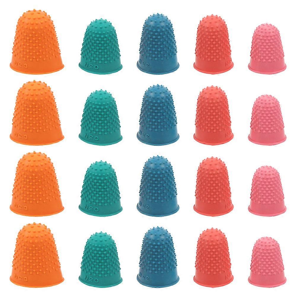 Reusable Rubber Finger Tips for Sorting with 20Pcs Finger Protectors