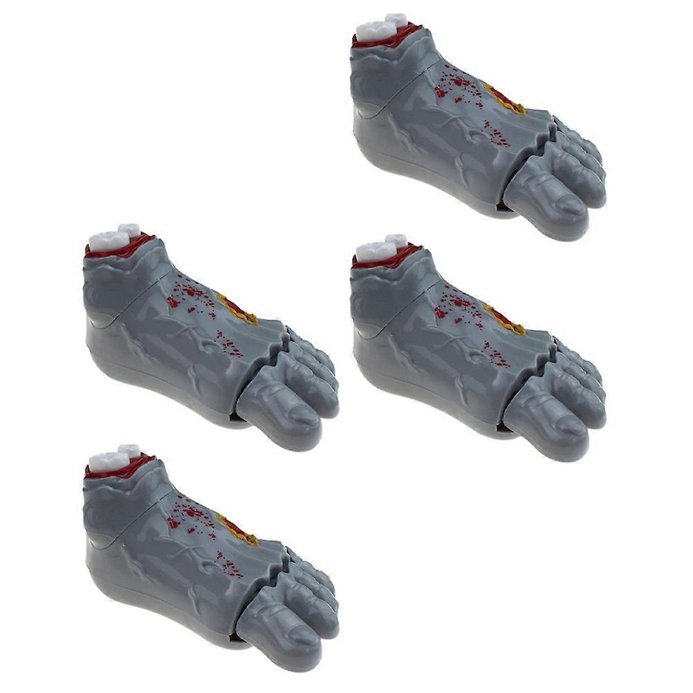 Grey Halloween Clockwork Toys for Kids Wind Up Function 4Pcs Plastic