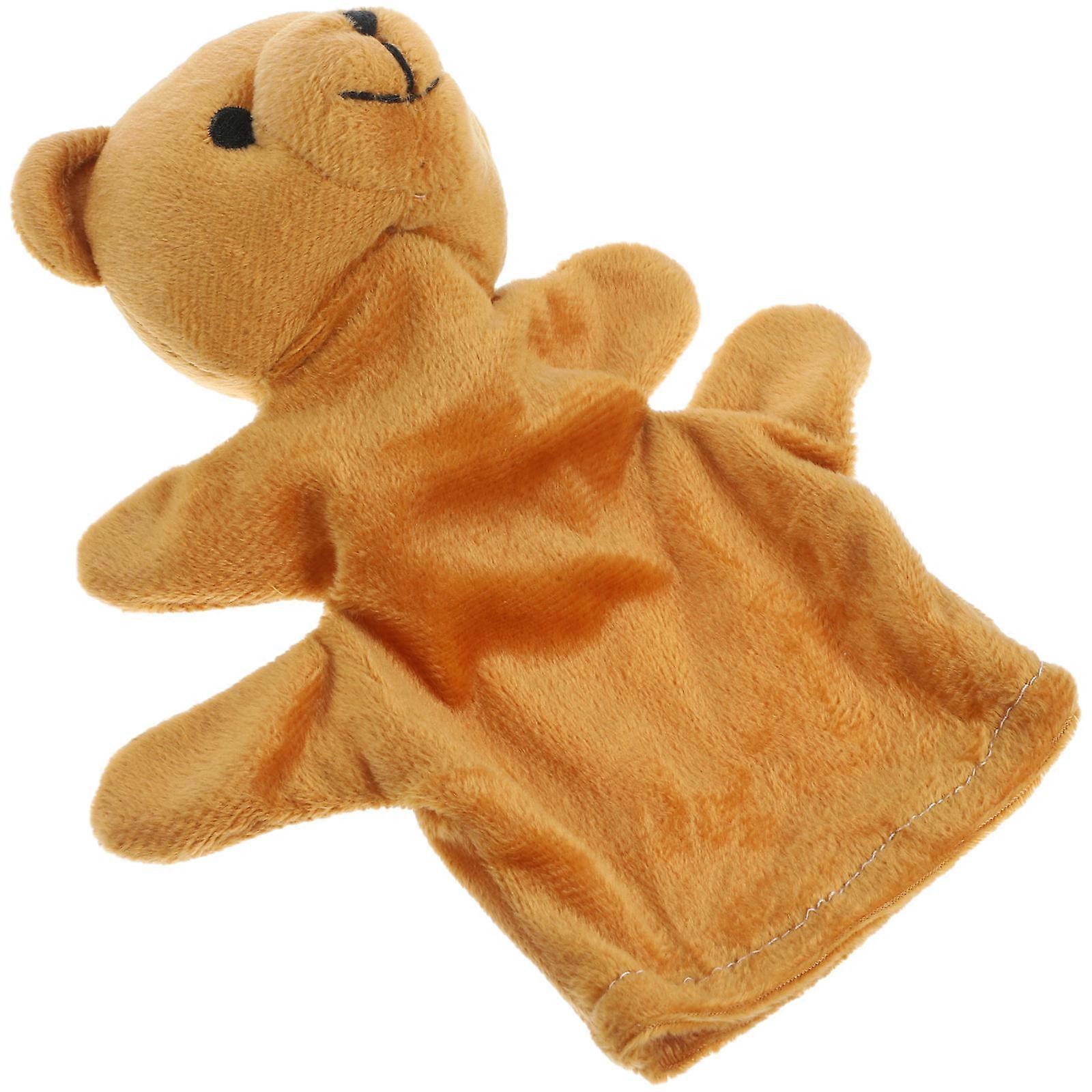 Stuffed Bear Hand Puppet for Decoration Plush Animal Toy