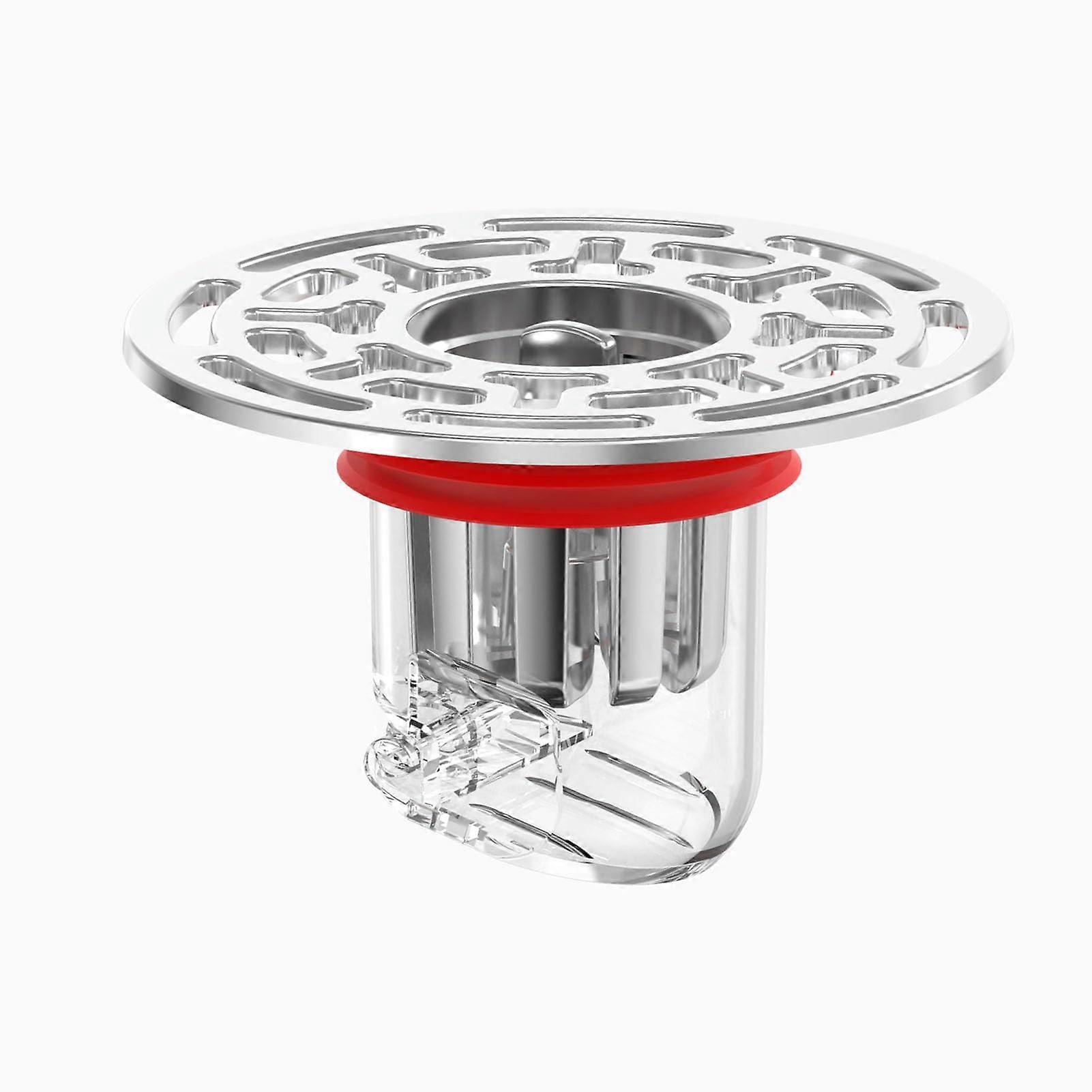Shower Floor Drain with Odor Proof Seal and Backflow Prevention, Fits 3445mm, Red