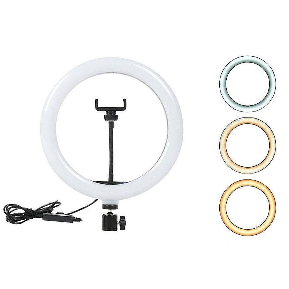10 Inch LED Ring Light with Phone Holder for Makeup Live Streaming YouTube, 3 Lighting Modes