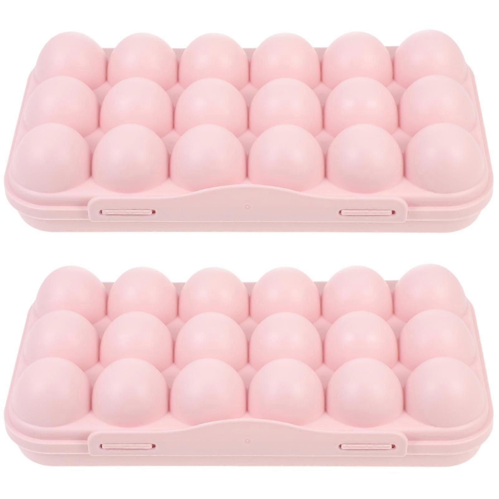 Egg Storage Container with Lid Airtight 36 Egg Organizer for Refrigerator 2 Pack Durable Plastic