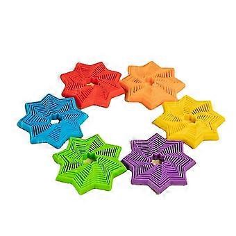 6pcs Funny 3d Magic Star Block Children's Puzzle Toy Multi-functional Spiral Miniature Cubes Fidget Educational Gifts