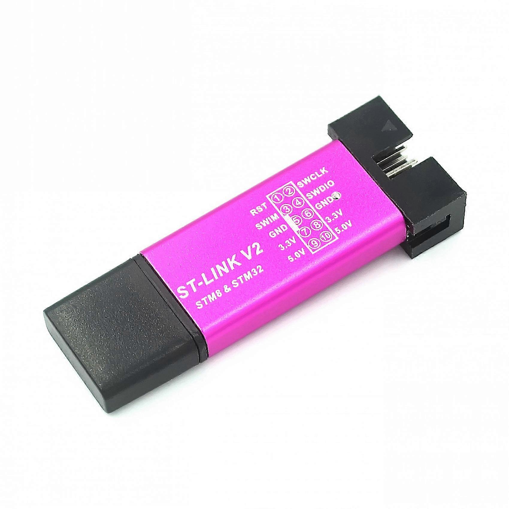 2X ST Link V2 Mini STM8 STM32 Simulator Download Programmer Programming with Cover DuPont Cable (Random Color)