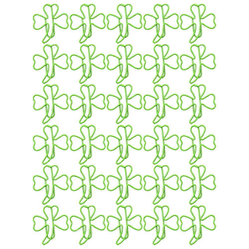 30Pcs Green Leaf Paper Clips for Office Document Holding and Decoration