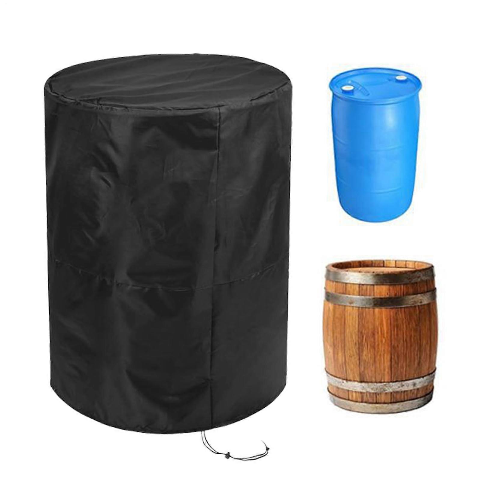 Waterproof Sunproof Bucket Cover with Adjustable Drawstring for Garden Water Storage Barrel