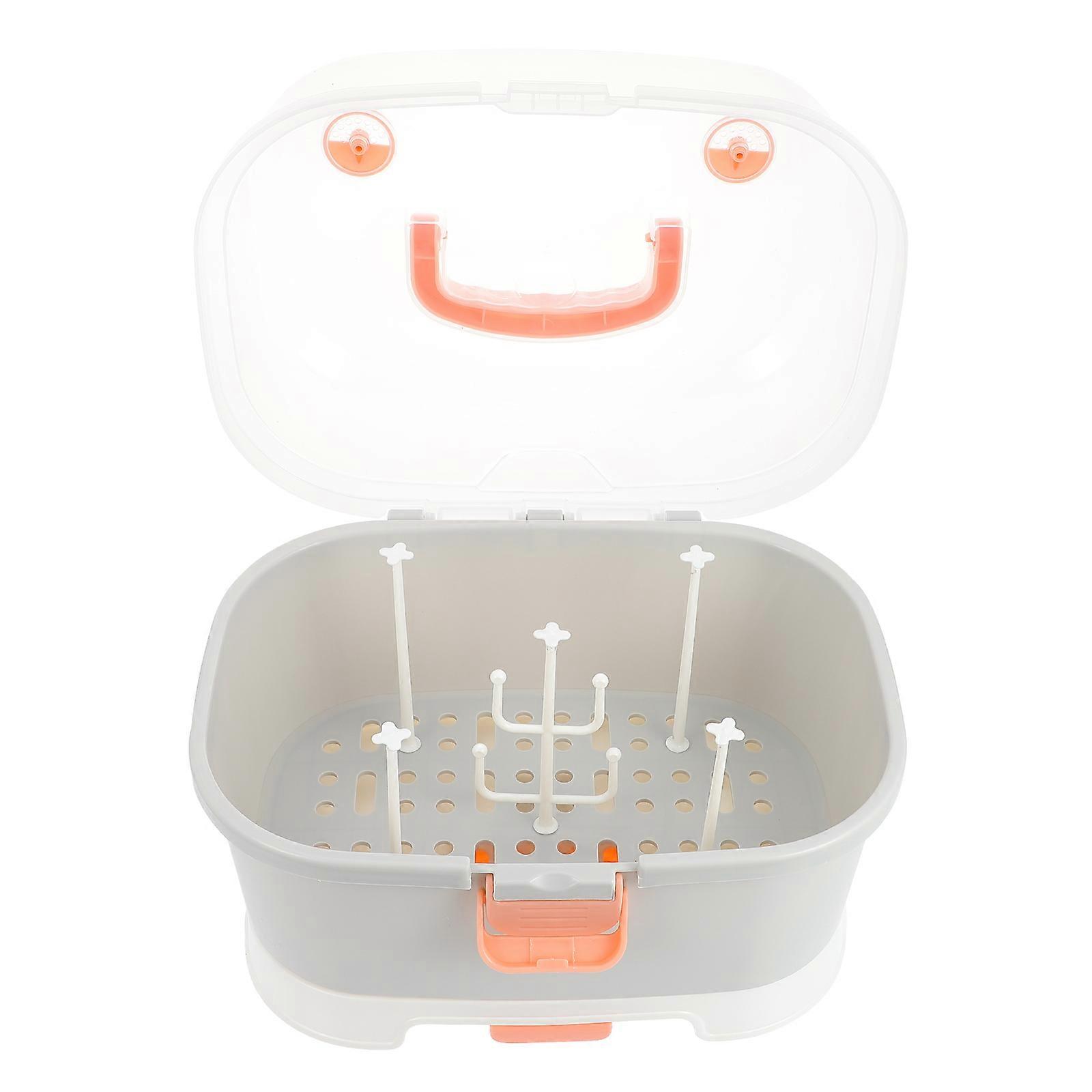 Milk Bottle Container for Baby Bottles Portable Storage Box Grey