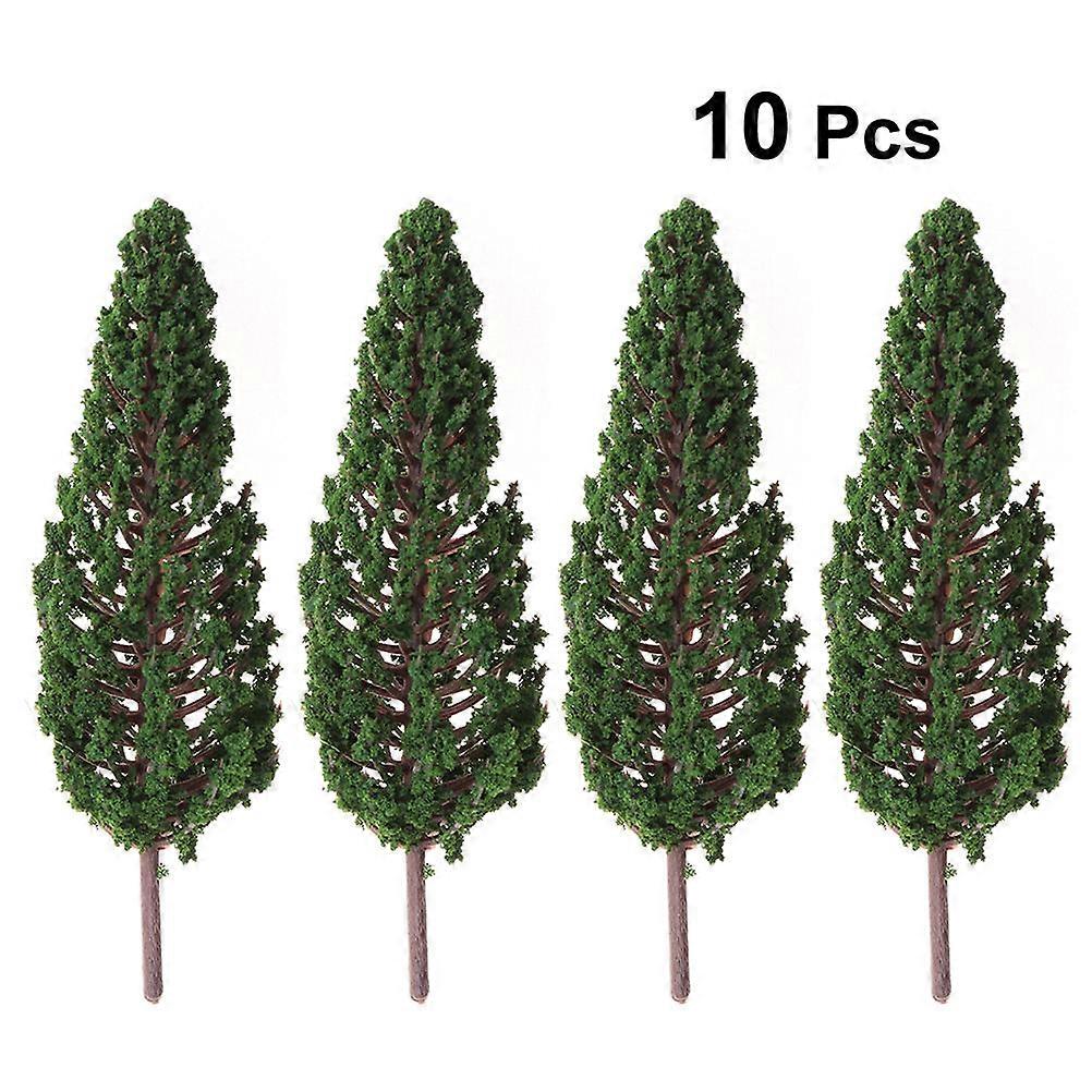 Craft Trees for Projects 10Pcs Model Trees Diorama Scenery Layout Conical Green Designed for Friends