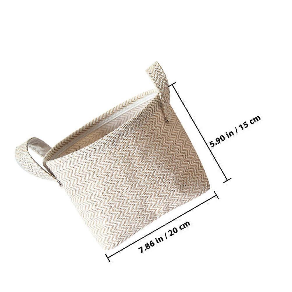 Closet Organizer Cube Woven Linen Storage Basket for Storage Use 1 Unit