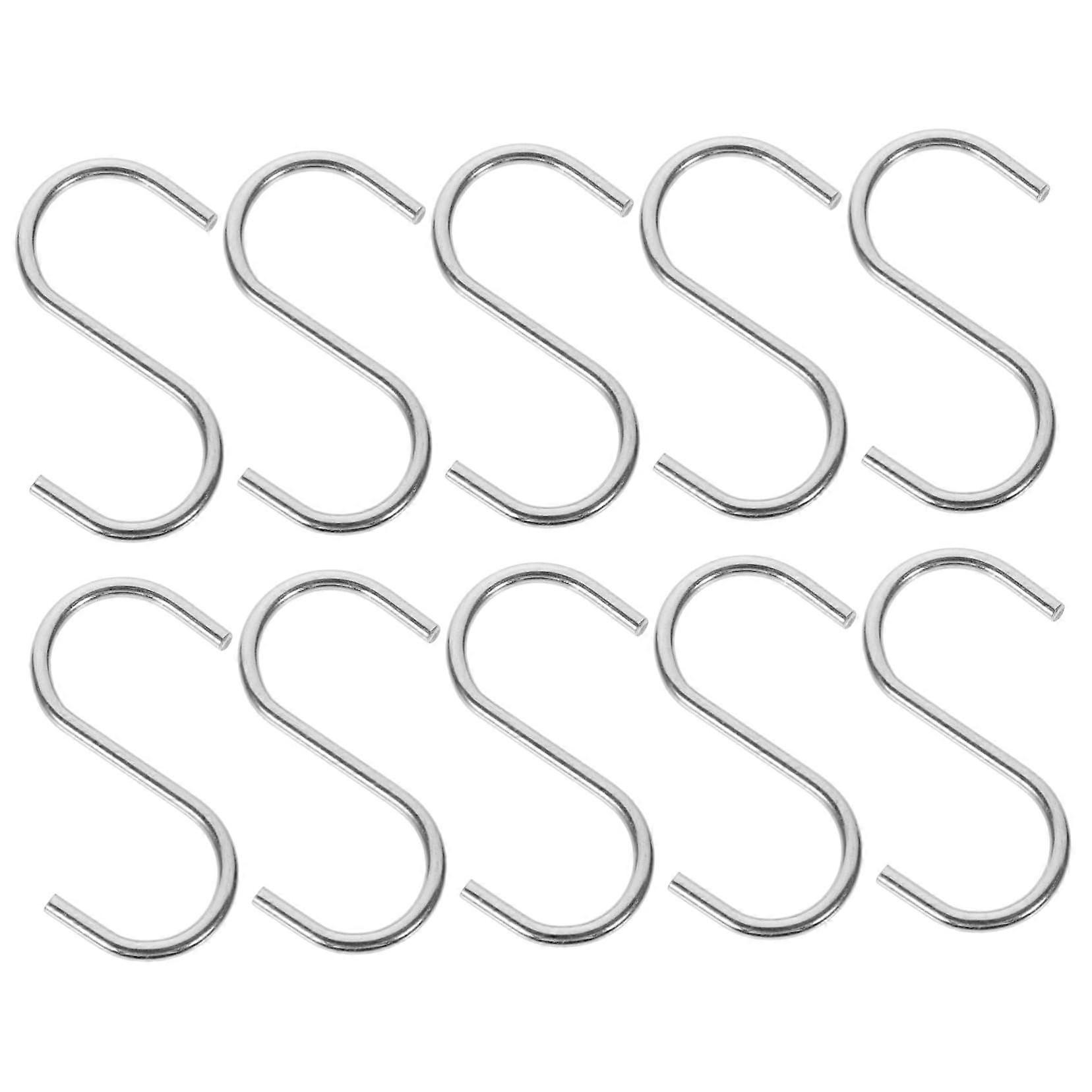 10Pcs Kitchen Hooks MultiPurpose Utensil and Wall Mounted Closet Hangers for Storage