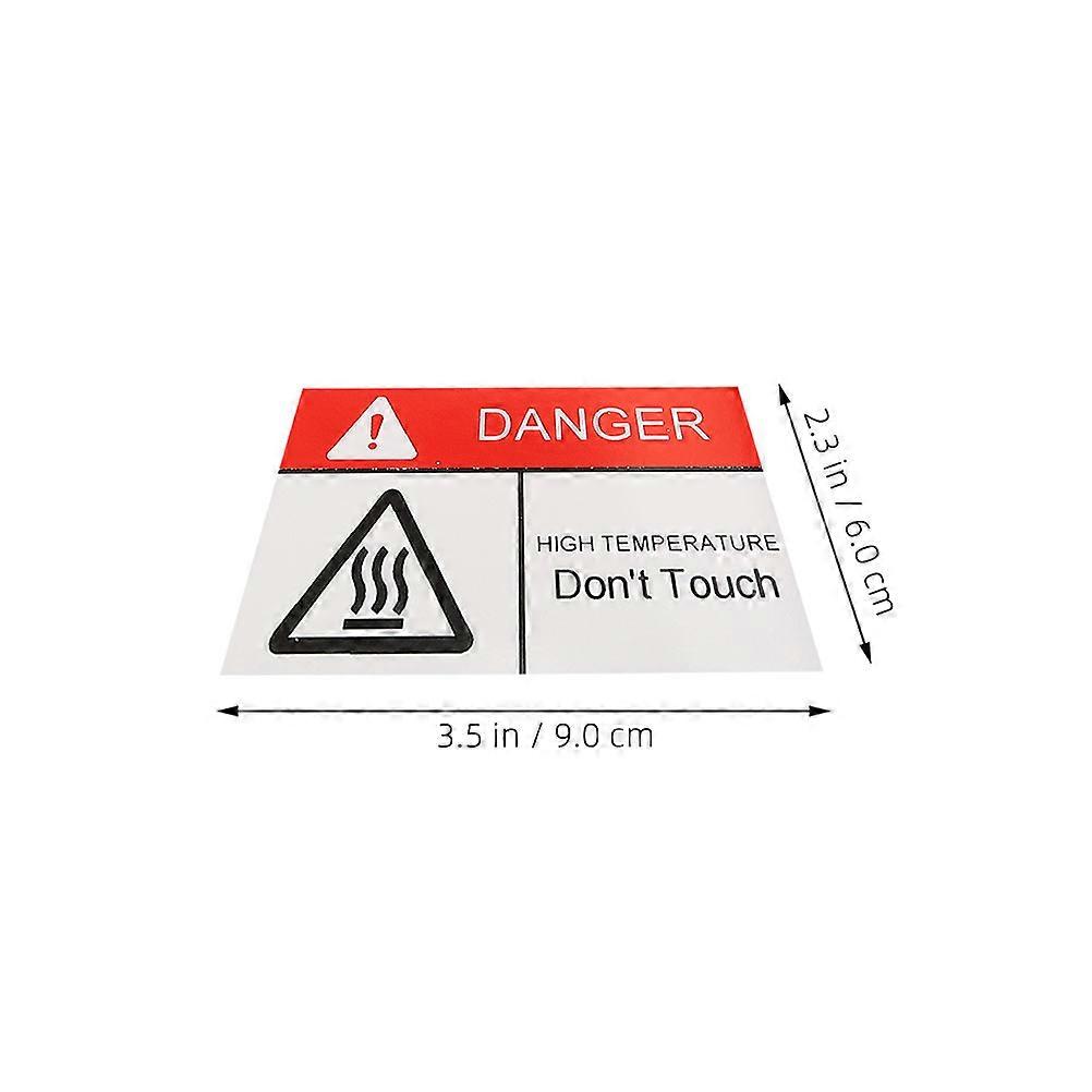 Hot Surface Warning Labels for Safety with 2Pcs Self-Adhesive Caution Stickers