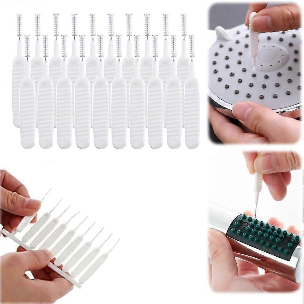 Shower Head Cleaning Brush with Comfort Grip, AntiClogging Small Nozzle Cleaner Tool, 20pcs