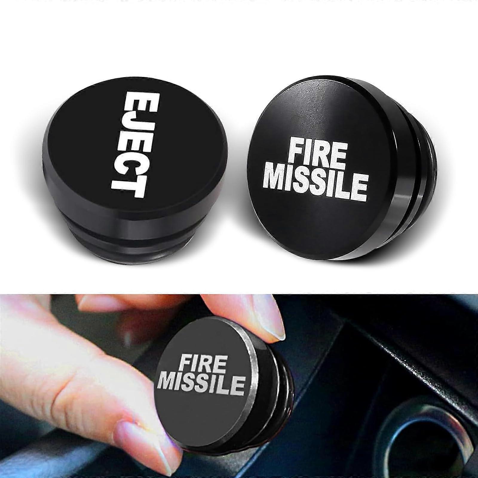 2 PCS Cigarette Lighter Plug Cover, Metal Dustproof Waterproof Socket Cap, Universal Car Fit, Black