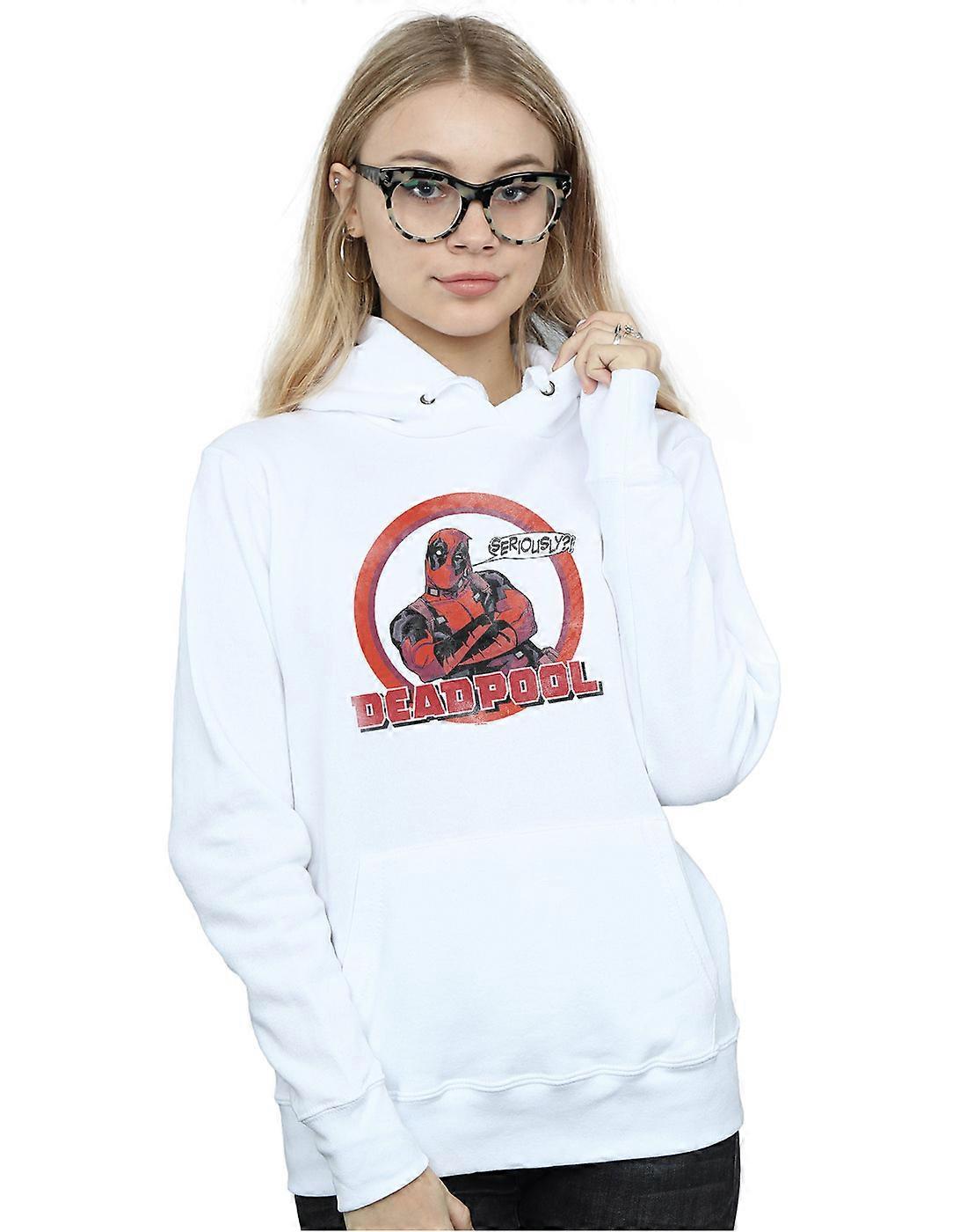 Marvel Women's Deadpool Seriously Speech Bubble Hoodie