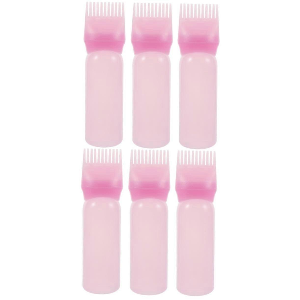 Hair Dye Applicator Bottle with Comb for Precise Root Touch Ups, Low Waste Dispensing, 6pcs Set