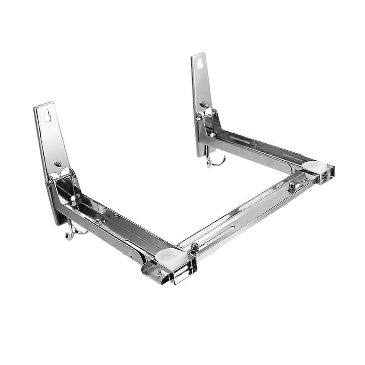 Wall Mounted Microwave Shelf Stainless Steel Adjustable Retractable Foldable Oven Rack for Kitchen