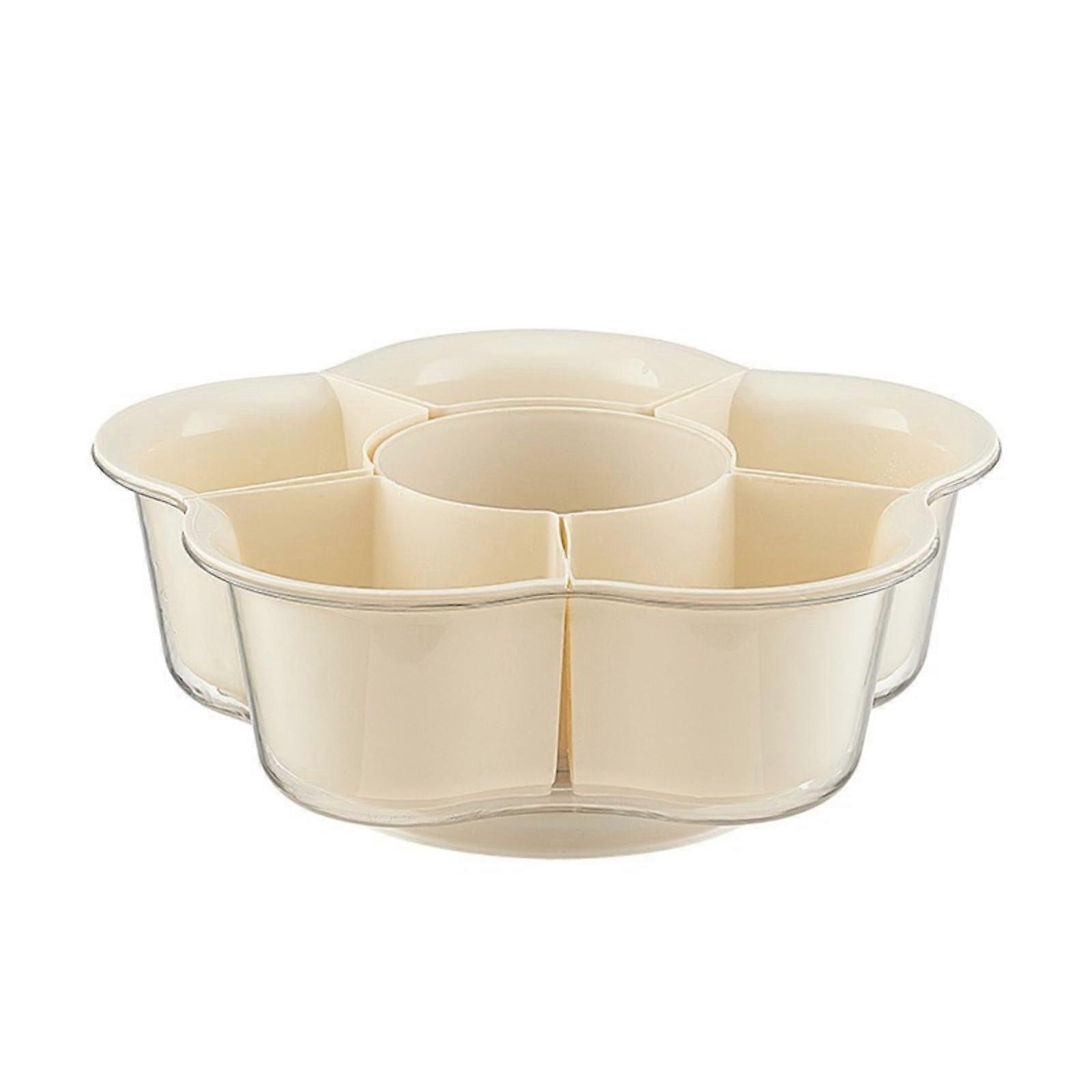 Rotating Snack Serving Tray with Colander, MultiCompartment Hot Pot Side Dish Platter 9.3'x1'x11.8'