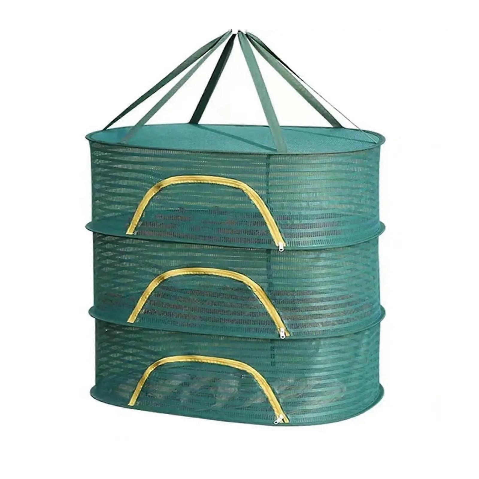 Foldable Hanging Mesh Clothes Drying Rack for Sweaters, Breathable Net, Green 50x70cm