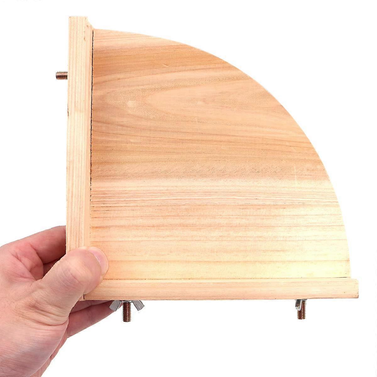 Natural Wood Bird Perch Stand for Cage, SpaceSaving Corner Platform for Parrot Climbing Exercise