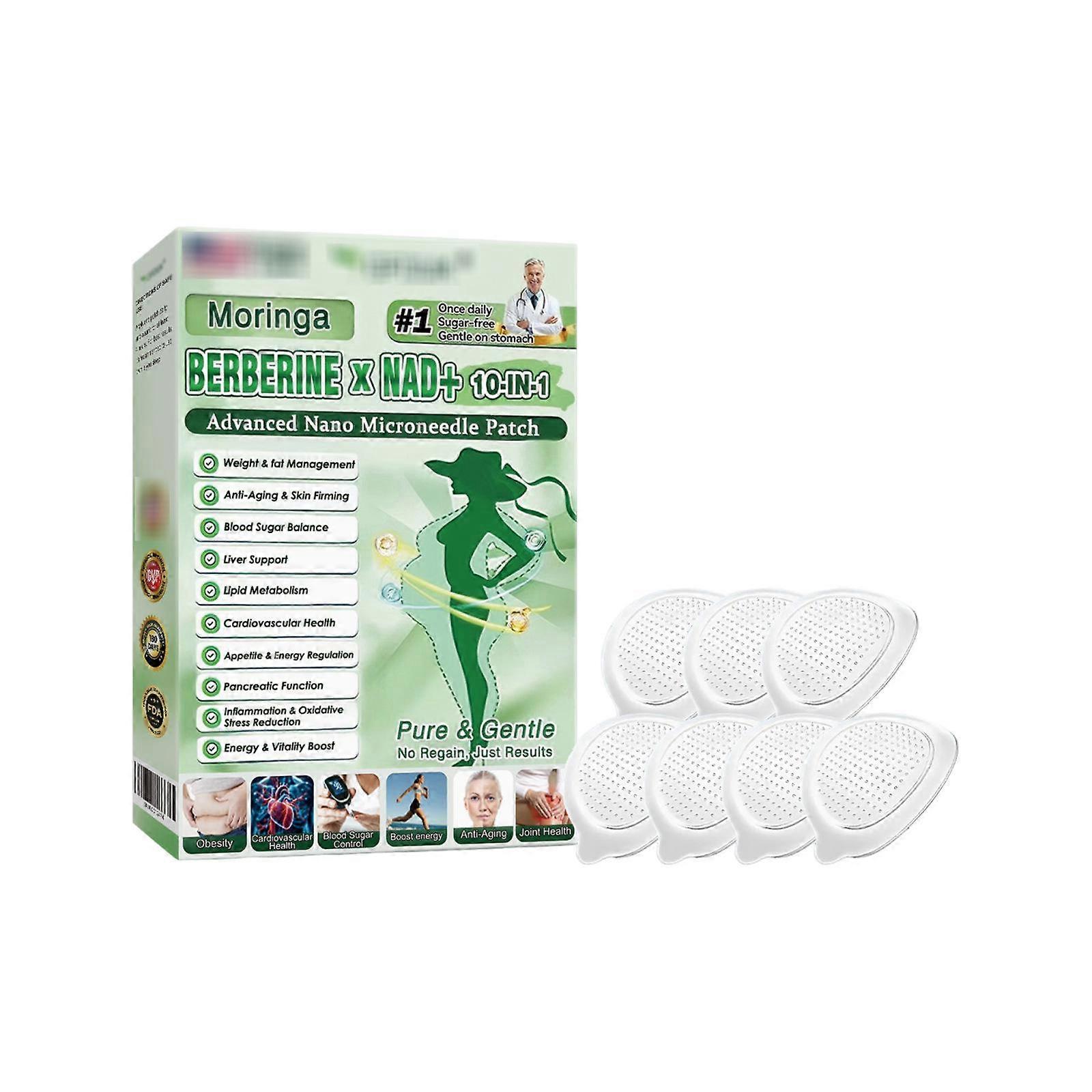 Moringa Berberine x NAD+10-in-1 Advanced Nano Microneedle Patch 7pcs/pack