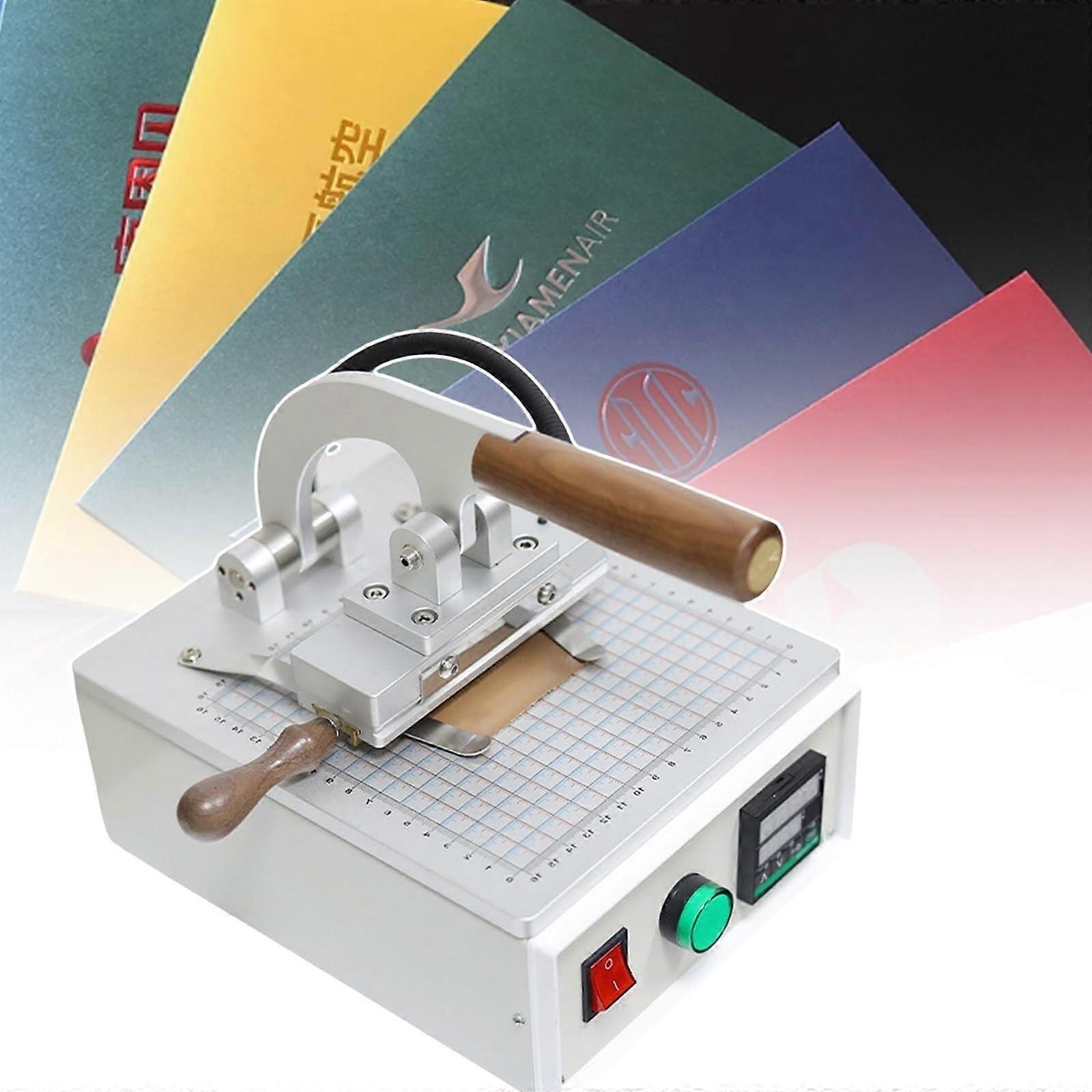 Hot Foil Stamping Machine 220V for Crafts, Digital Embossing Machine with Temperature Control 16x16cm