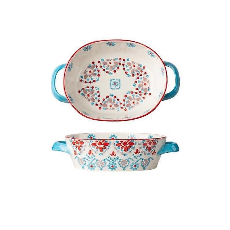 Ceramic Lasagna Baking Dish with Handles, Oven Safe Microwave Dishwasher Safe Bakeware Set