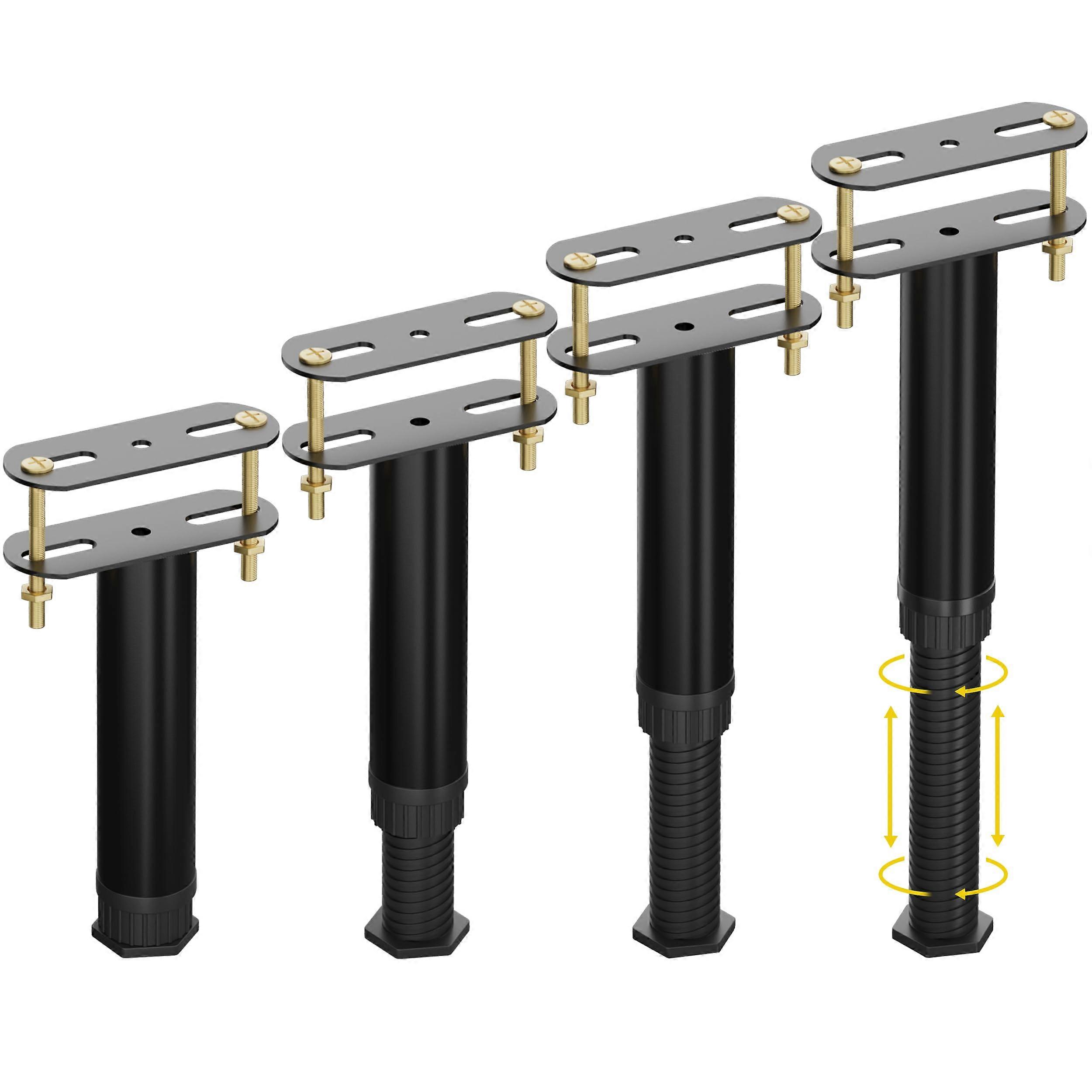 4 Pcs Adjustable Bed Support Legs 7.0812.6 Inch with Locking Ring for Heavy Mattress Frame