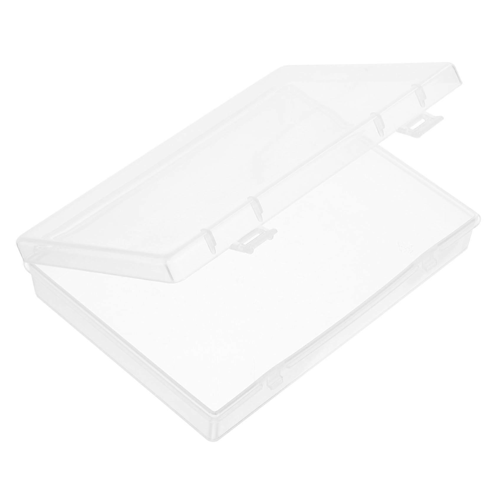 Transparent Playing Card Storage Box Plastic Rectangular Poker Holder with Lid for Travel