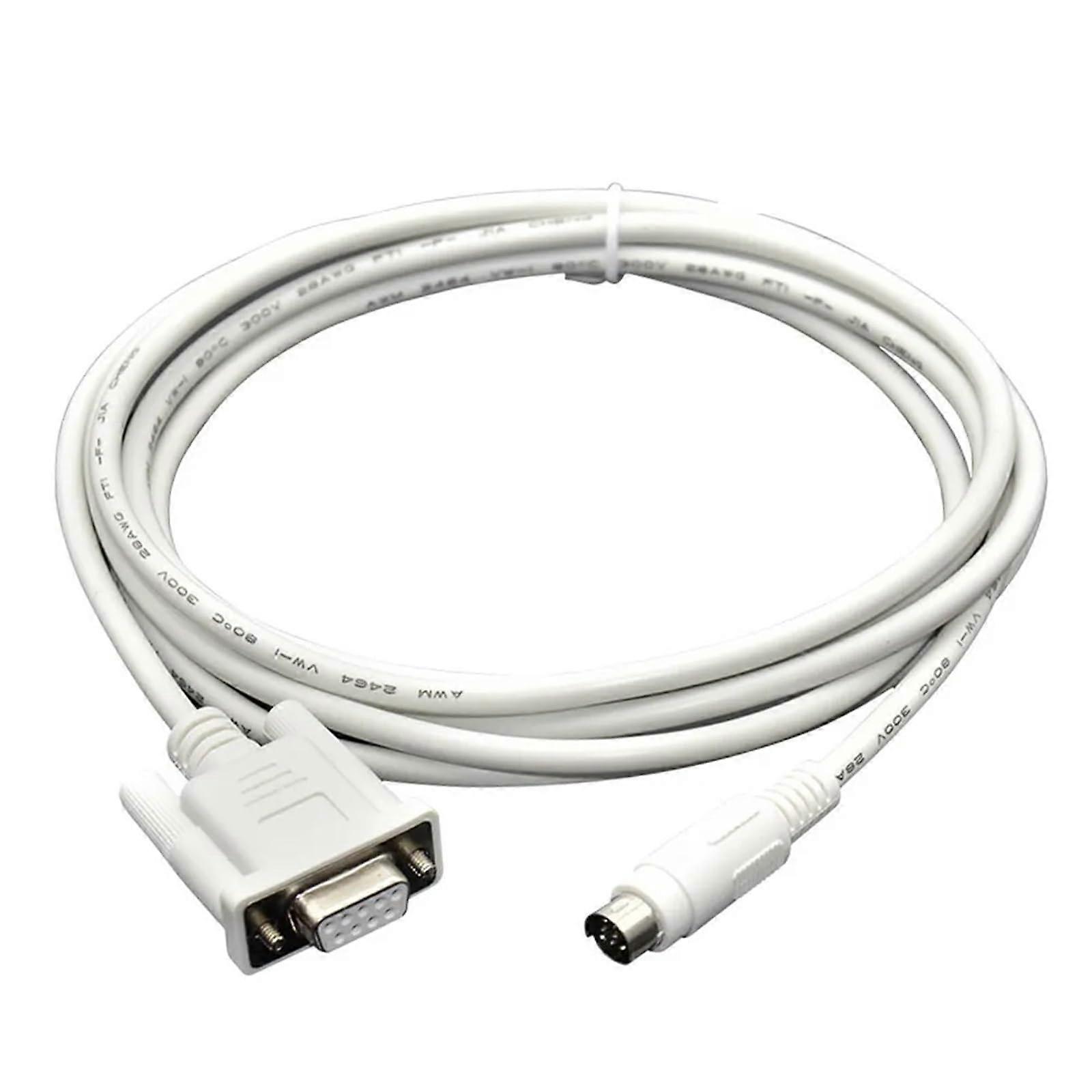 DVPCAB215 PLC Programming Cable RS232 Serial 10m White Speed Data Transfer