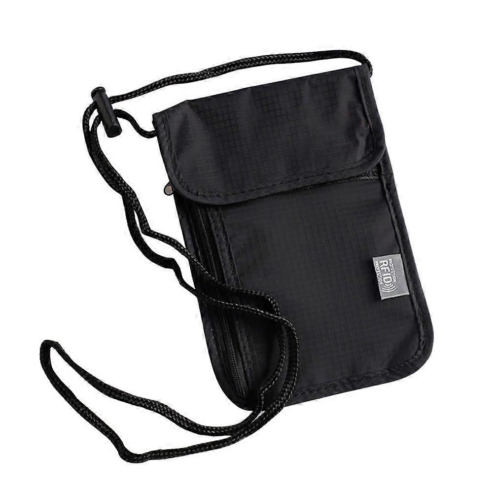 Travel Neck Wallet RFID Blocking Passport Holder with Multiple Compartments and ID Window