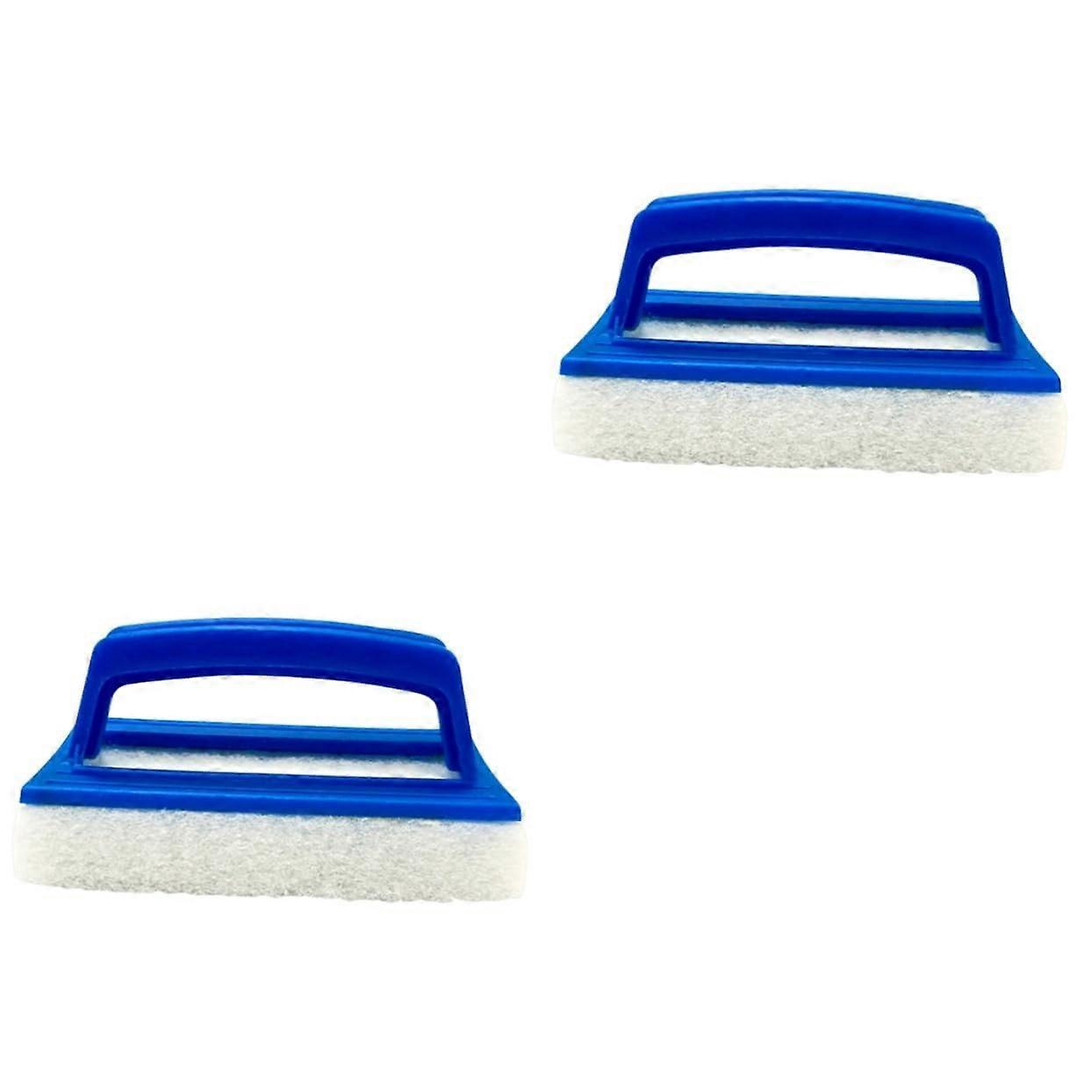 Pool Cleaning Brush Set with Ergonomic Plastic Handle for MultiSurface Swimming Pool Scrubbing