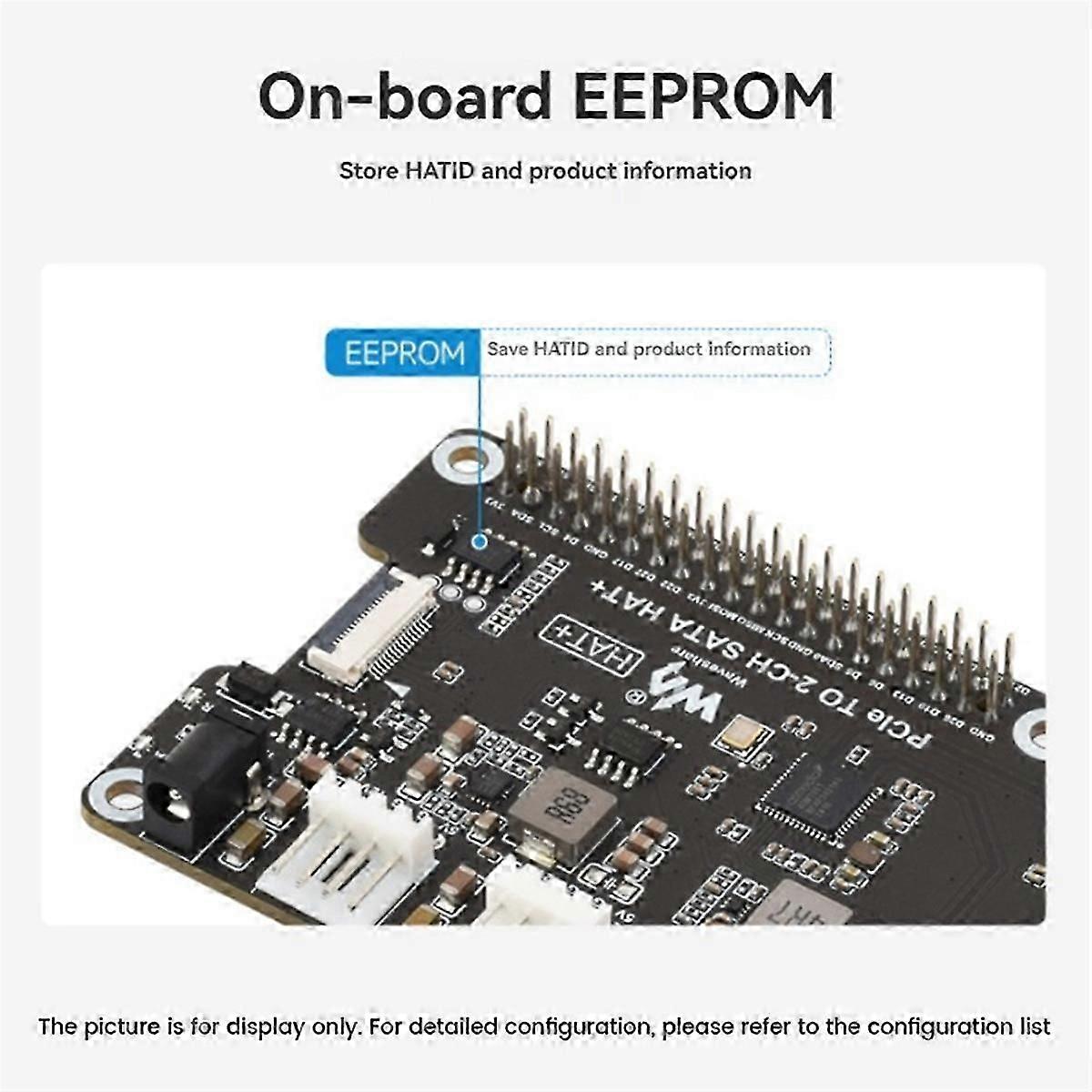 for Raspberry Pi5 PCIe to Expansion Board EEPROM HAT+ High Speed Data Transfer Multi-Device Compati