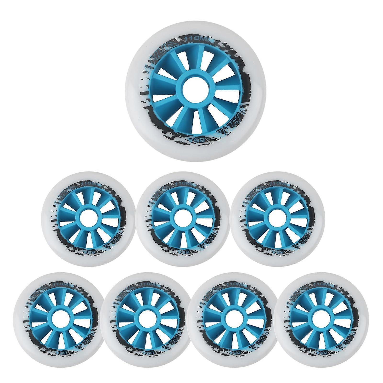 110mm Inline Skate Wheels 85A PU Set for Speed Performance and Wear Resistance