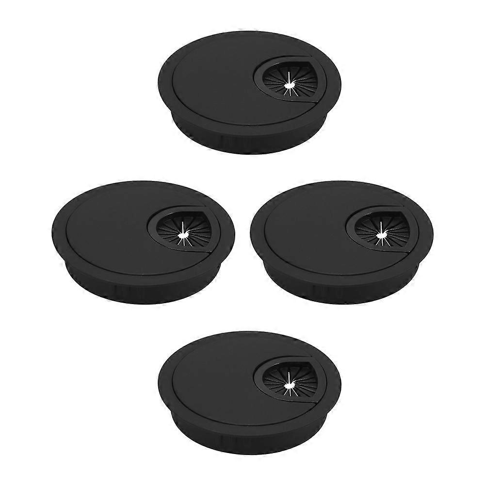 Wire Box Zinc Alloy Cable Organizer for Computer Desk 4Pcs Cable Hole Cover