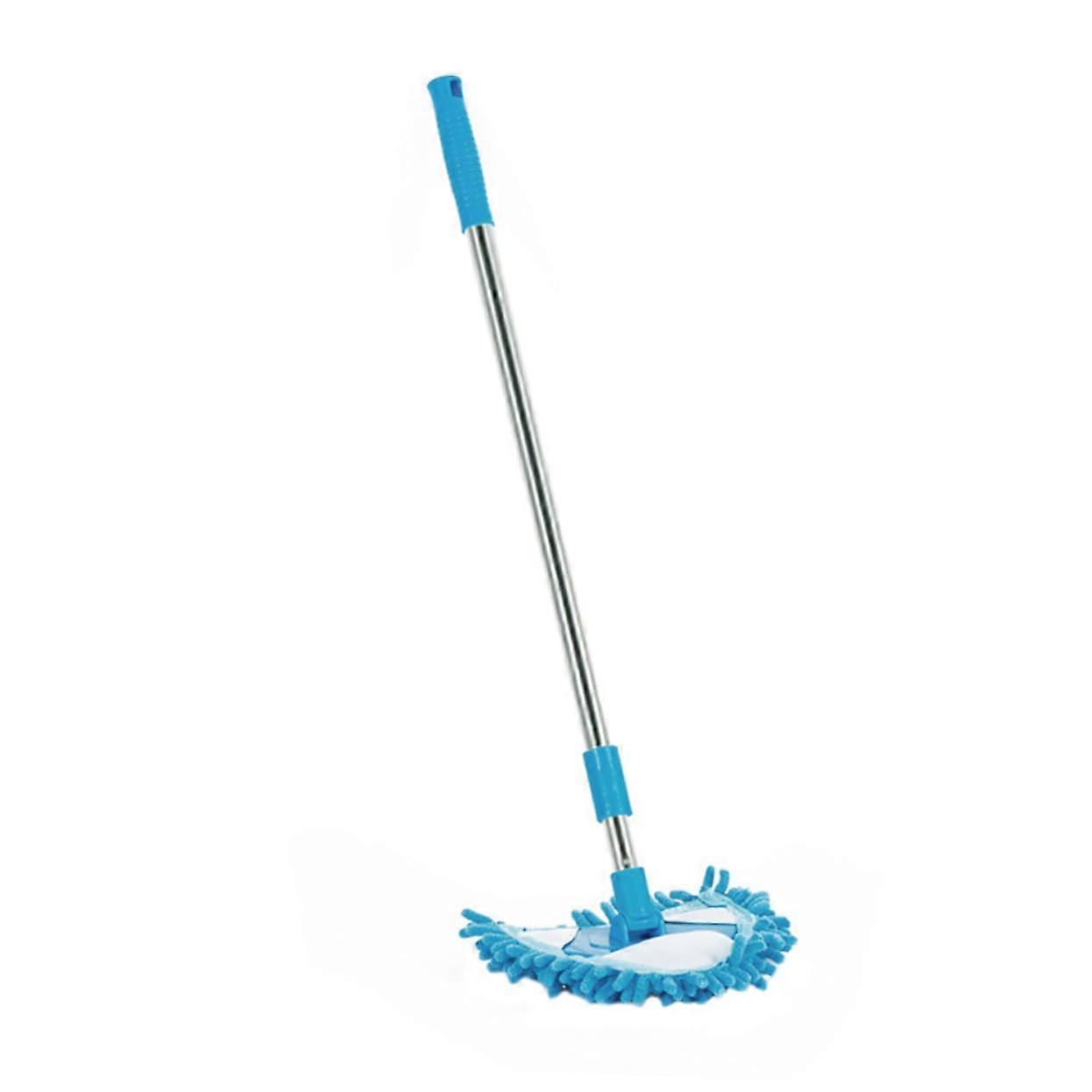 Triangular Rotating Mop with Adjustable Telescopic Handle for Hard Floors and Corner Cleaning