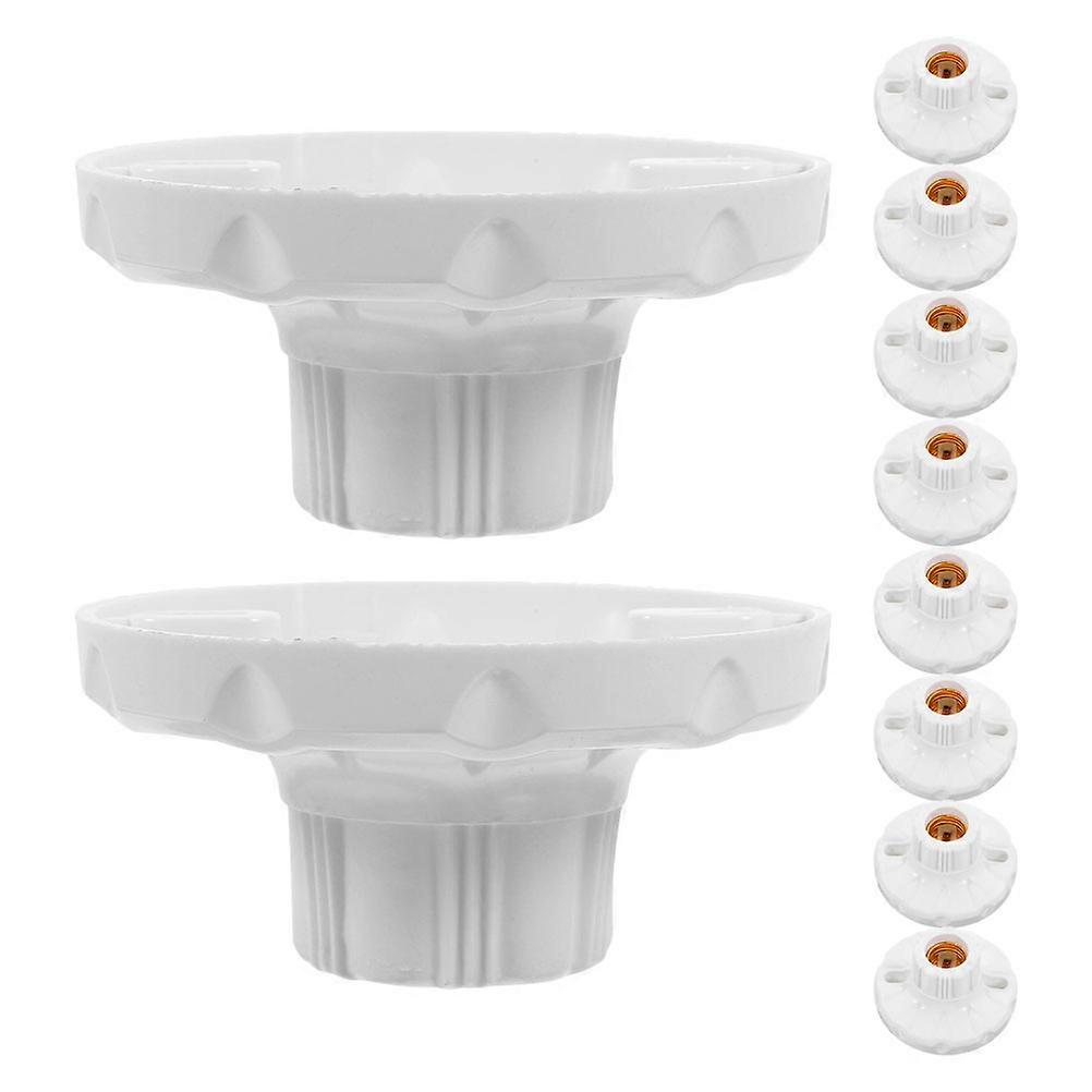 Lamp Holder E27 Socket Lamp Bulb Holder for Light Use 10Pcs White