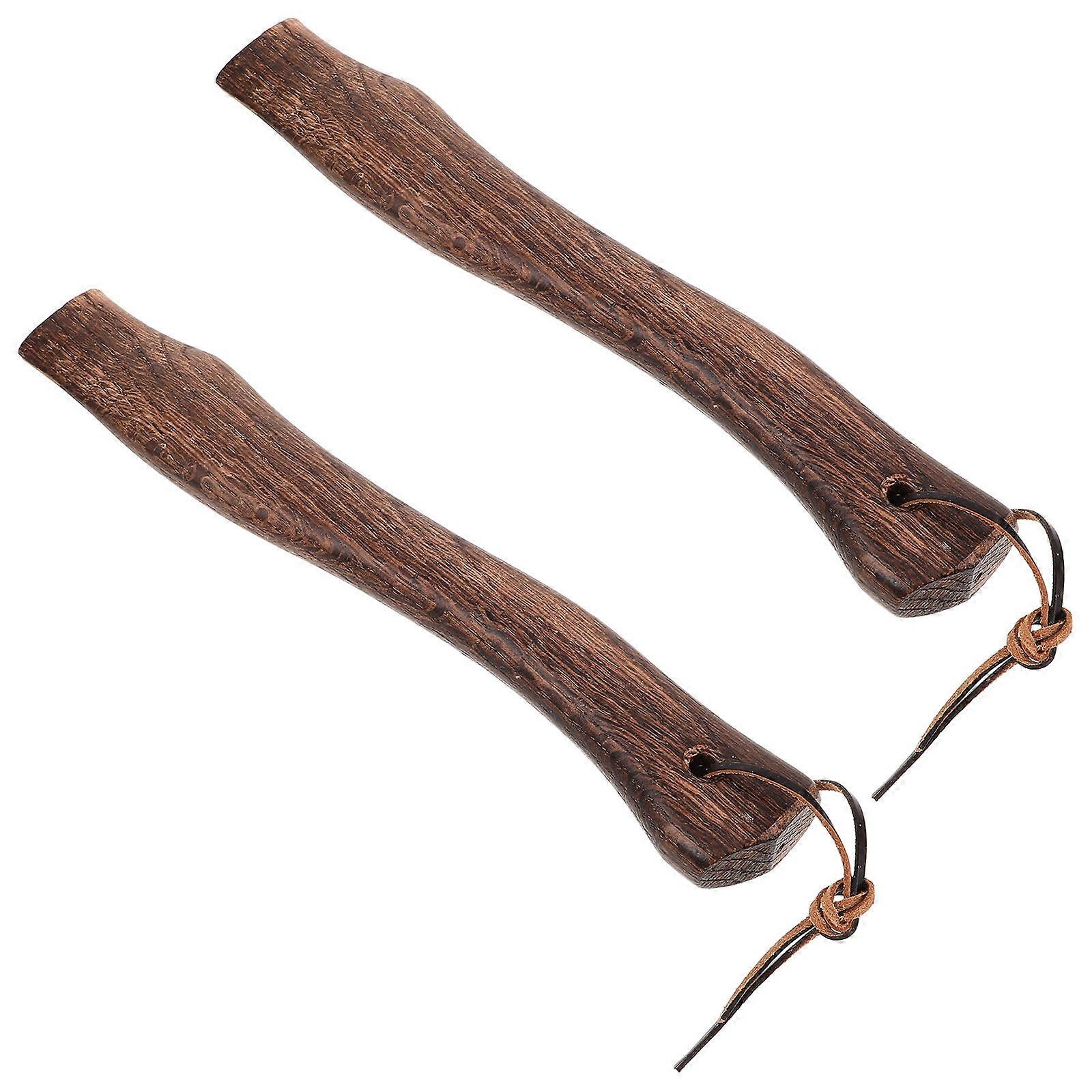 Wooden Handle Replacement with Ergonomic Grip for Camp 2Pcs