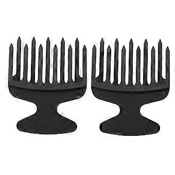 2 stuks kammen met brede tanden en comfortabele grip voor dik krullend haar, voor gladde, hoofdhuidvriendelijke haarranden.