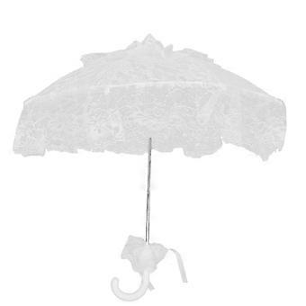 Beautiful White Lace Parasol Perfect Elegant Umbrella for Bride's Outdoor Wedding Events and Summer 
